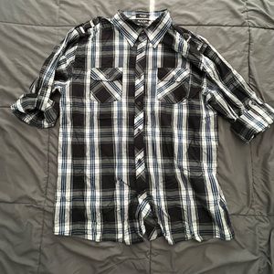 Mens Button Up Shirt Eighty Eight Platinum XL